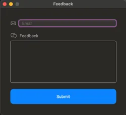 feedback menu