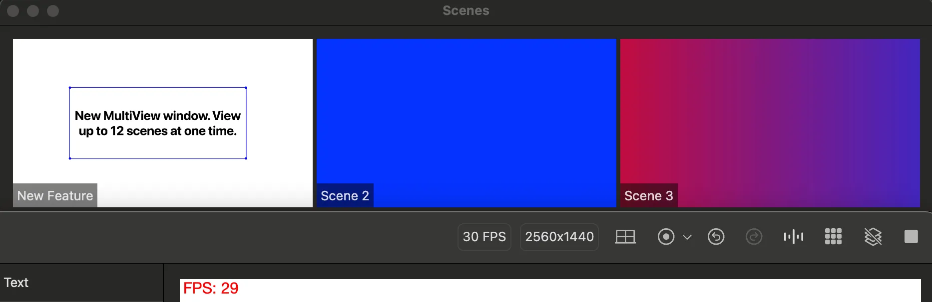 multiview scene display