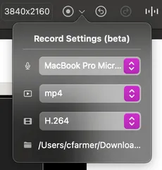 camera graph record settings