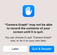 screen recording quit and reopen