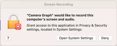 screen recording permissions