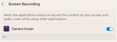 screen recording toggle